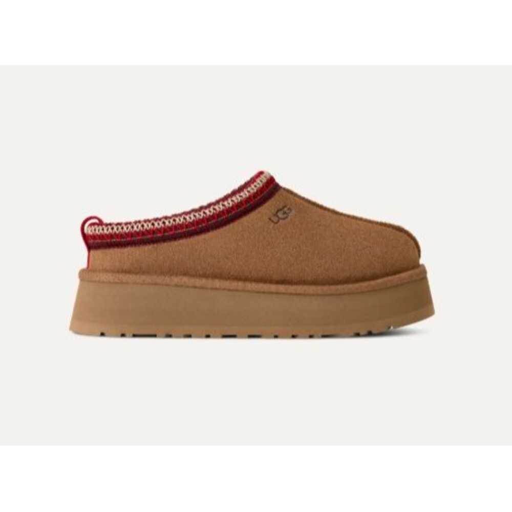 UGG Tazz Slipper Chestnut Suede Platform Moccasin Shoes Size 9 NIB 1122553